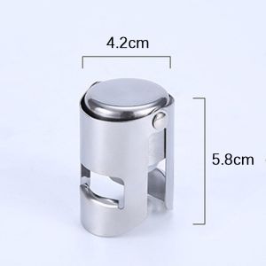 Reusable Champagne Bottle Stopper Stainless Steel Wine Stopper Silicone Air Tight Seal Portable Wine Saver