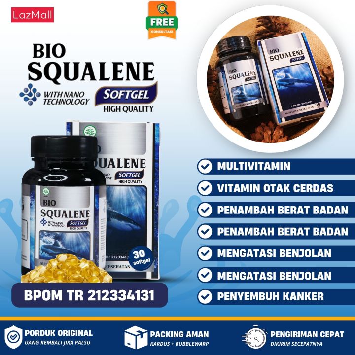 Bio Squalene Softgel Vitamin Minyak Ikan Hiu Omega 3 6 9 Fish Liver Oil ...