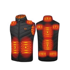 FUDESHE USB เสื้อกั๊ก ผู้หญิง แจ็คเก็ตเครื่องทำความร้อนไฟฟ้า เสื้อกันลม แจ็คเก็ตอุ่นฤดูหนาว เสื้อกั๊กอุ่น