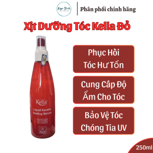 Xịt dưỡng tóc Kella Đỏ Phục hồi tóc hư tổn cấp ẩm chính hãng - 250ml