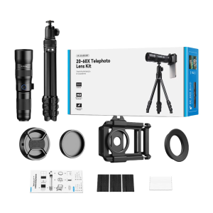 สิ่งที่แนบมาการขยาย60X รวมถึงอุปกรณ์เสริมการเบิร์ทเธรดขาตั้งกลอ้งสำหรับสมาร์ทโฟน