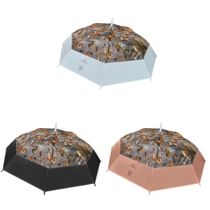 Clearly View Cats Design Umbrellas With Long Handle Solid Iron Frame Rain Shelter For Fashionable Women On Travel