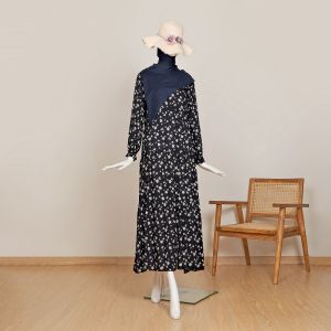 Le Khari Dayu Gamis Rayon Viscose Gamis Busui Gamis Homedress Size S - XL