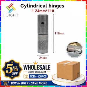 (Wholesale/1 CTN)Steel Door Heavy Duty Cylindrical Hinge Iron Tube Shaft Steel Door Hinges