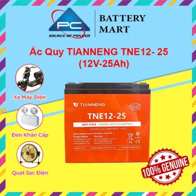 Ắc Quy Xe Máy Điện Thiên Năng TIANNENG TNE12-25 12V-25AH acquy dùng cho Loa Kéo Năng Lượng Mặt Trời