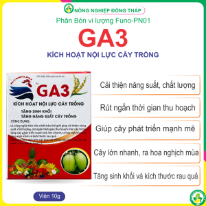 [COMBO 2 VIÊN] Phân Bón VL Funo-PN01 Hiệu GA3 – Kích Hoạt Nội Lực Cây Trồng Tăng Sinh Khối Tăng Năng Suất Cây Trồng (Viên 10g)