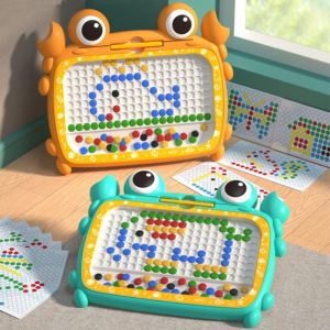 Magnetic Drawing Board for Kids Large Doodle Board with Magnetic PenBeads Montessori Educational Preschool Toys for Boys Girls Toddlers