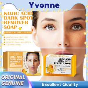 EELHOE Kojic Acid Lightens Dark Spots Soap Remover Acne Whitening Bleaching Exfoliating Soap Cleaning Pores Brighten Skin Care Cleanser Dark Black Skin Lightening Soap Kojic Acid Whitening Soap Kojic Acid Glycerin Brighten Face Body Skin Bleaching Soap