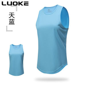 Luoke women gym clothes Womens Sports and Fitness Tank Top Cross Border Yoga Running Quick Drying Sleeveless Top Marathon Athletic Tank Top