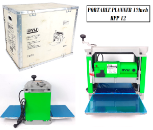 Mesin Planer Serut Duduk 12" Inch RYU RPP12 Meja Ketam Pasah Portable