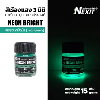 Nexit สีเรืองแสง 3 มิติอเนกประสงค์ ทานูน-เรียบได้ สำหรับงาน DIY เพ้นท์ผ้า สูตรน้ำไม่มีกลิ่นฉุน