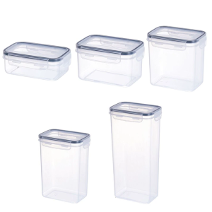 Efficient Kitchen Organization With Clear Storage Jar for Grains Offering Easy Access and Neat Tidying Arrangement