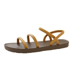 IELGY New Roman Sandals Womens Flat Elastic with Soft Sole Summer Sandals