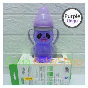 Minitree Botol Susu Bayi Karakter Hewan Panda Model Wide Neck Karet Lebar 330ml Untuk Usia Bayi 6 Bulan Keatas Baby Feeding Bottle Model Unik Lucu Tutup Bentuk Hewan Bahan PP Tebal Berkualitas Sudah BPA Free Antipecah Mudah Dibersihkan dan Bisa Direbus