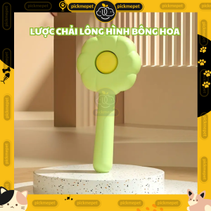 Lược Chải Lông hình Bàn Chân cho Chó Mèo Có Nút Bấm| Lược chải rối chải lông rụng kèm nút bấm đẩy lông