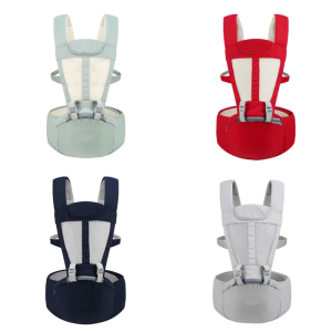Convertible Infant Carrying Device Hip Seat Function Cotton Fabric Reinforced Safety Buckles Weight Capacity Up to 20kg