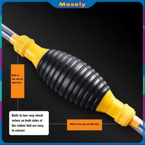 Masely 2m Car Fuel Tank Sucker Oil Car Oil Absorber Manual Pump Syphon Fuel Saver Liquid Pumping Pipe