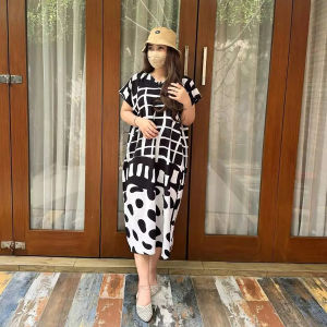 (COD) Daster Lowo Rayon JUMBO Busui Monochrome / Daster Jumbo busui