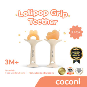 COCONI Lolipop Grip Teether 2 Pcs | Mainan Gigitan Bayi Model Lolipop Pereda Tumbuh Gigi Bayi 2 Pcs