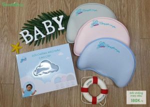Gối sơ sinh chống bẹp đầu Goodmama mềm mại êm ái định hình đầu bé giúp bé ngủ ngon