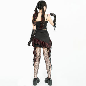 Halloween goth duchess tube top cos skirt babes wild party bar nightclub pure desire live streaming host costume
