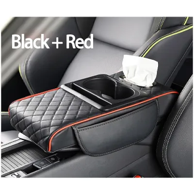 5 In 1 Car Arm Rest Box Armrest Storage Box Center Console With Cup Holder Car Tissue Storage Box Universal