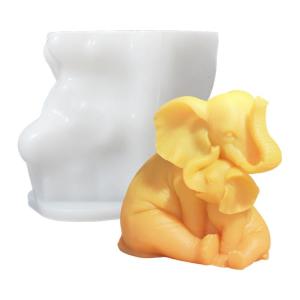 Elephant Mommy and Baby Figurine Silicone Molds Epoxy Resin Silicone Molds for Making Soap Home Decoration