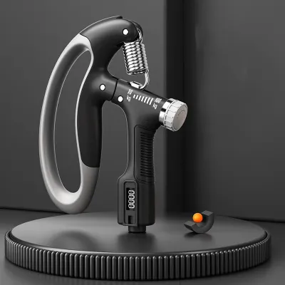 100KG Premium Adjustable Hand Grip Exerciser Tampilan Digital Elektronik Alat Olahraga Tangan