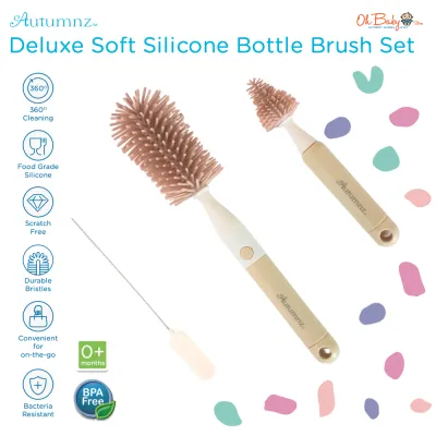 Autumnz Deluxe Soft Silicone Bottle Brush Set | Oh Baby Store