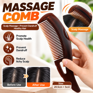 FOCANO 1pcs Energy Comb Press Hollow Comb No Wash Dandruff Grease Massage Comb Scalp Cleansing Hair Comb