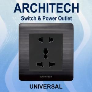 ARCHITECH PLATINUM B9-C06 BLACK Stop Kontak - Colokan Universal