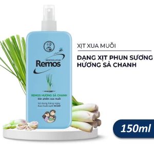 Xịt Chống Muỗi Remos Sả Chanh 150ml Bảo Vệ Suốt 10H Giữ Ẩm Da Remos Lemon Grass Repellent Mosquito And Insect Spray150ml