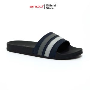 Ando Sandal Selop Slip On Rapha Pria Dewasa - Navy/Abu Tua/Abu Muda Awet