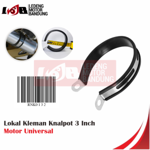 Kleman Knalpot Motor 3 Inch Klem Plus Karet Pelindung Warna