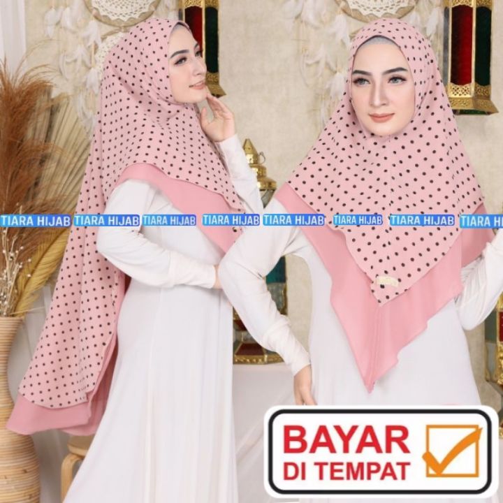 Tiara Hijab PROMO !!! Khimar Hayati Polka Pet Antem Full