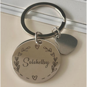 Personalized name keychain customized gift laser engraved photo family Pet photo Couple Gift Father’s Day gift