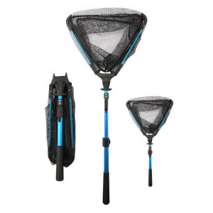 สวิงตักปลาใหญ่ กระชอนตักปลา หัวสวิงตักปลา ที่ตักปลา พับเก็บในหนึ่งวินาที (92ซม)ที่ตักกุ้ง Portable Folding Fishing Landing Net with Aluminum Alloy Rod Max Fishing Net