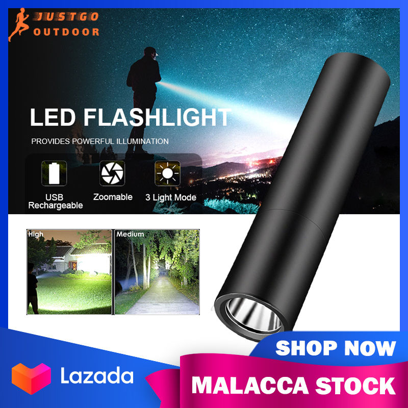 Mini lampe torche led rechargeable pour randonnée et pêche_voghion.com