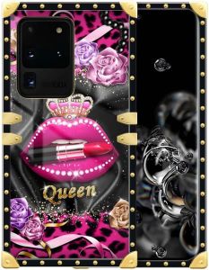 Compatible with Vivo Y02 Y02s Y03 Y19s Y17s Y18 Y17 Y15a Y15s Y12a Y12s Y28 Y36 Y78 Y77 Y22 Y22S Y35 Y21 Y21S Y33s Y30 Y50 Y20 Y20i  CaseLuxury Soft TPU & Hard PC Back for Girls WomenShockproof Protective Phone Cover