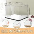 Barydat Clear Hat Display Case Acrylic Baseball Hat Display with Stainless Steel Risers Baseball Holder Stand Dustproof UV Protection Cabinet for Memorabilia Display. 