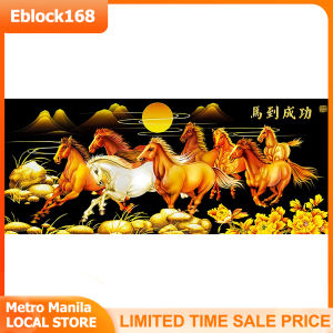 40x100cm DIY Decor Full Round Beads Diamond Painting Color Running Horse Animal Drawing Kit