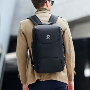 OZUKO Man AntiTheft TSA Lock Backpack 15.6 Laptop Bags Male USB Charging Bag Travel Shoulder Bag