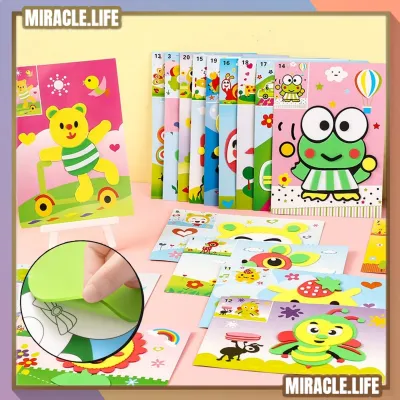 (1 pcs) 3D Foam DIY EVA Sticker Children Pre- Cut Art Craft Kits Cute Cartoon Toys Fun Activity Kid Early Educational