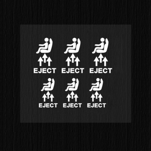 Waterproof Universal Car Button Decals 6PCS Matte White Stickers For Blank Key Temperature Resistant Easy Application