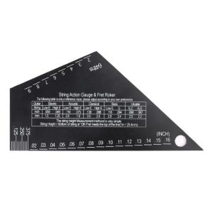 Guitar String Action Gauge Ruler Guitar Set Up Gauge Multifunctional Guitar Fret Rocker Luthier Tools Precise Gauge