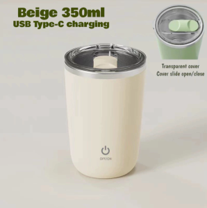 Automatic Stirring Cup Mug USB Rechargeable Portable Coffee Cup 304 Stainless Steel Magnetic Mixing Drinking Cups Mugs