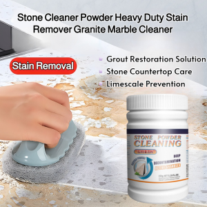 Stone Cleaner Powder Heavy Duty Stain Remover Granite Marble Cleaner Powerful Stain Removal Stone Cleaning Powderpowerful Stain Remover Tile Marble Stain Remover Cleaner No Need Wash Not Harm Material Cleaning Agents
