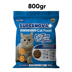 [DUKUNG UMKM] FOCAT Supernova Cat Dry Food Salmon & Tuna N47 800GR Makanan Kucing Kering Semua Usia NO PORK