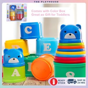 SG-Stacking Cups with Alphabets & Numbers for Kids  8 Cups for Educational