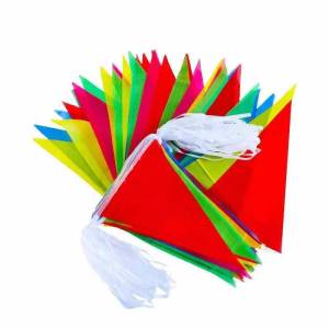 150pcs Triangular Colorful Flag Decoration Outdoor Celebration Party Indoor Decoration Colorful Flag